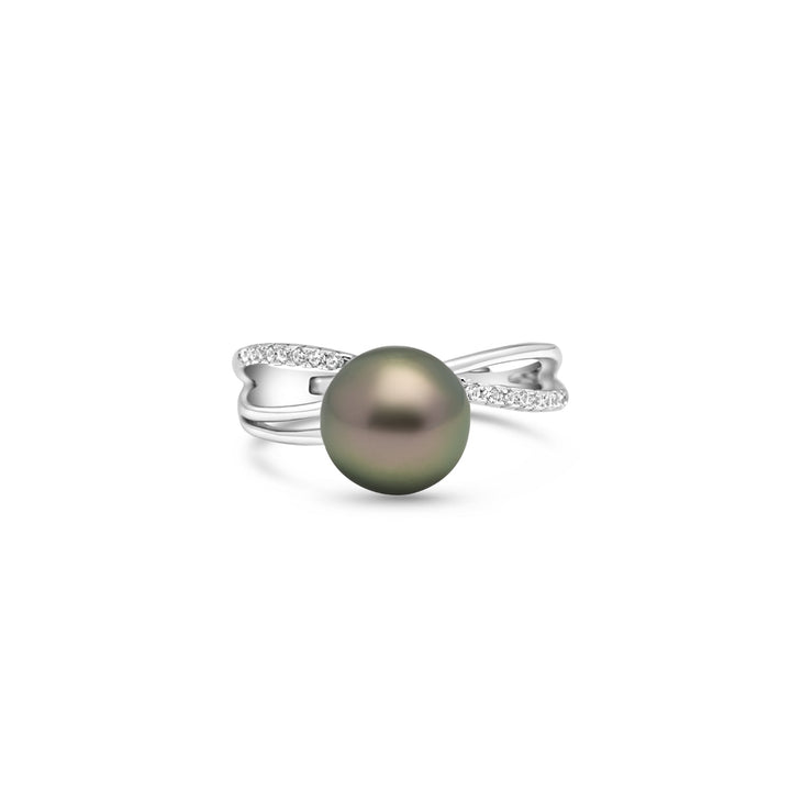 925 Sterling Silver Tahitian Pearl Ring SHM1454