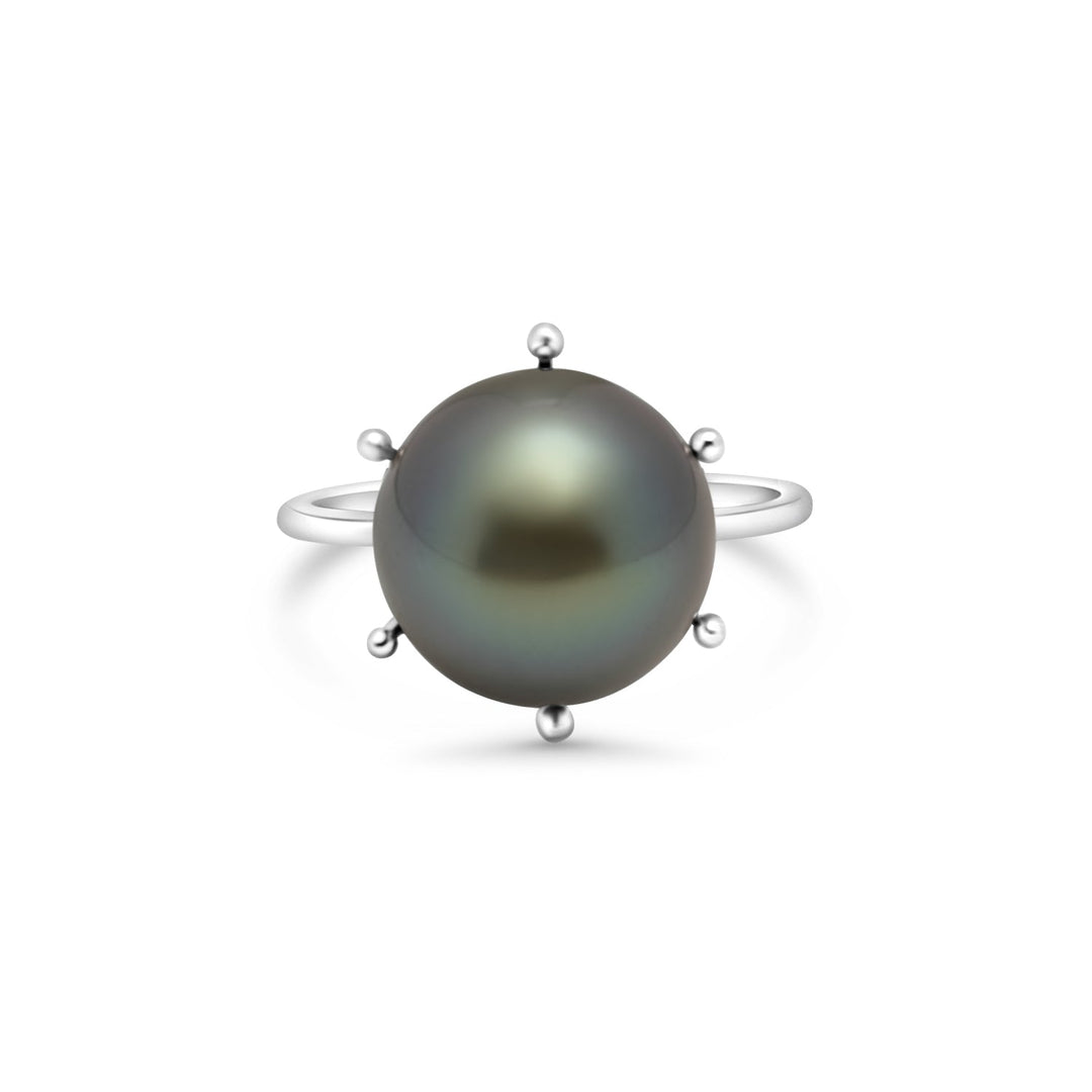 925 Sterling Silver Tahitian Pearl Ring SHM1397