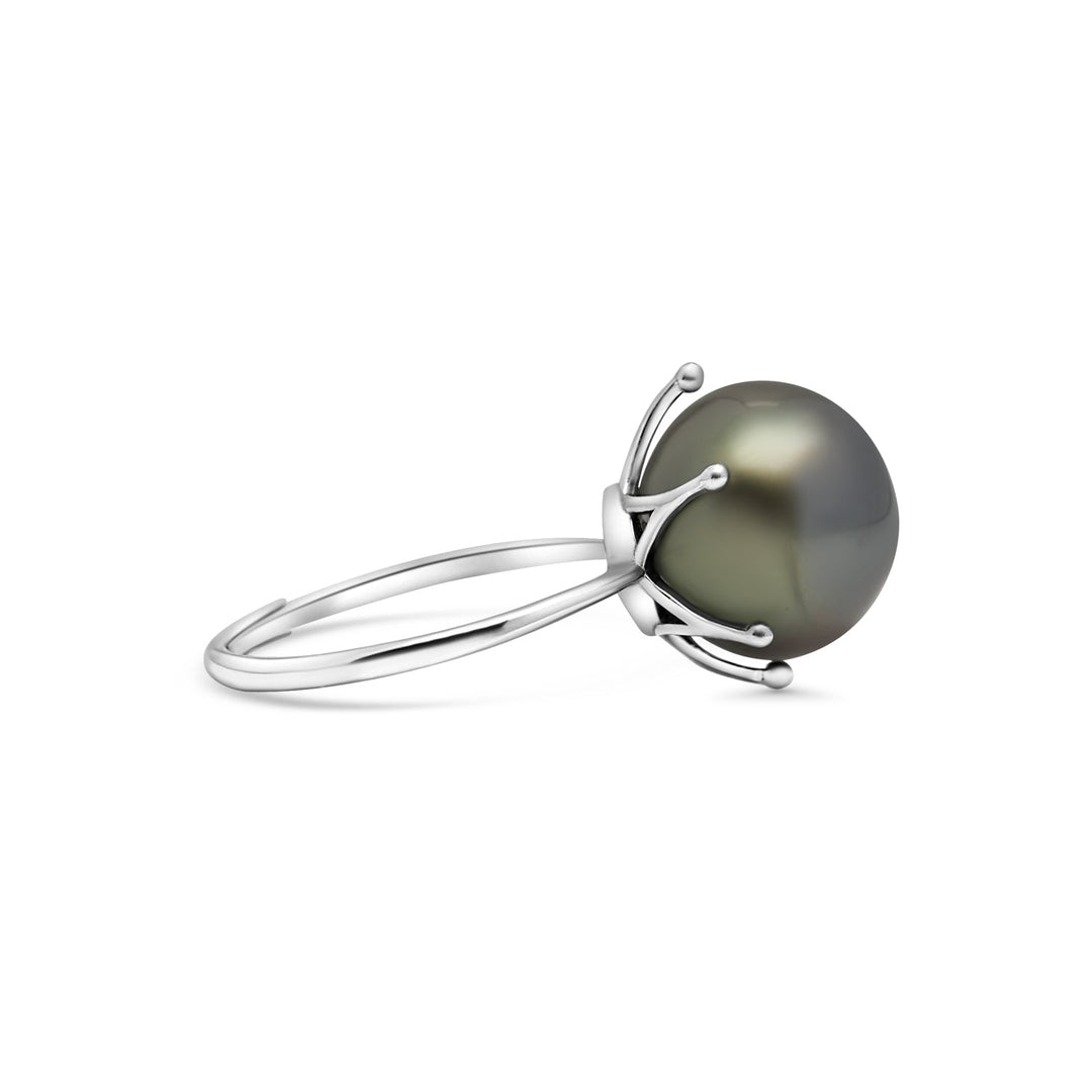 925 Sterling Silver Tahitian Pearl Ring SHM1397