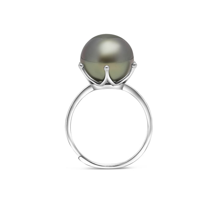 925 Sterling Silver Tahitian Pearl Ring SHM1397