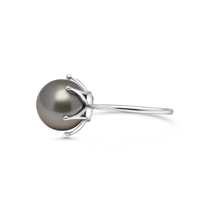 925 Sterling Silver Tahitian Pearl Ring SHM1397