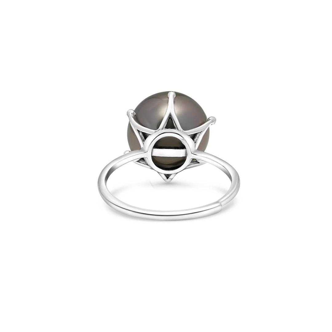 925 Sterling Silver Tahitian Pearl Ring SHM1397