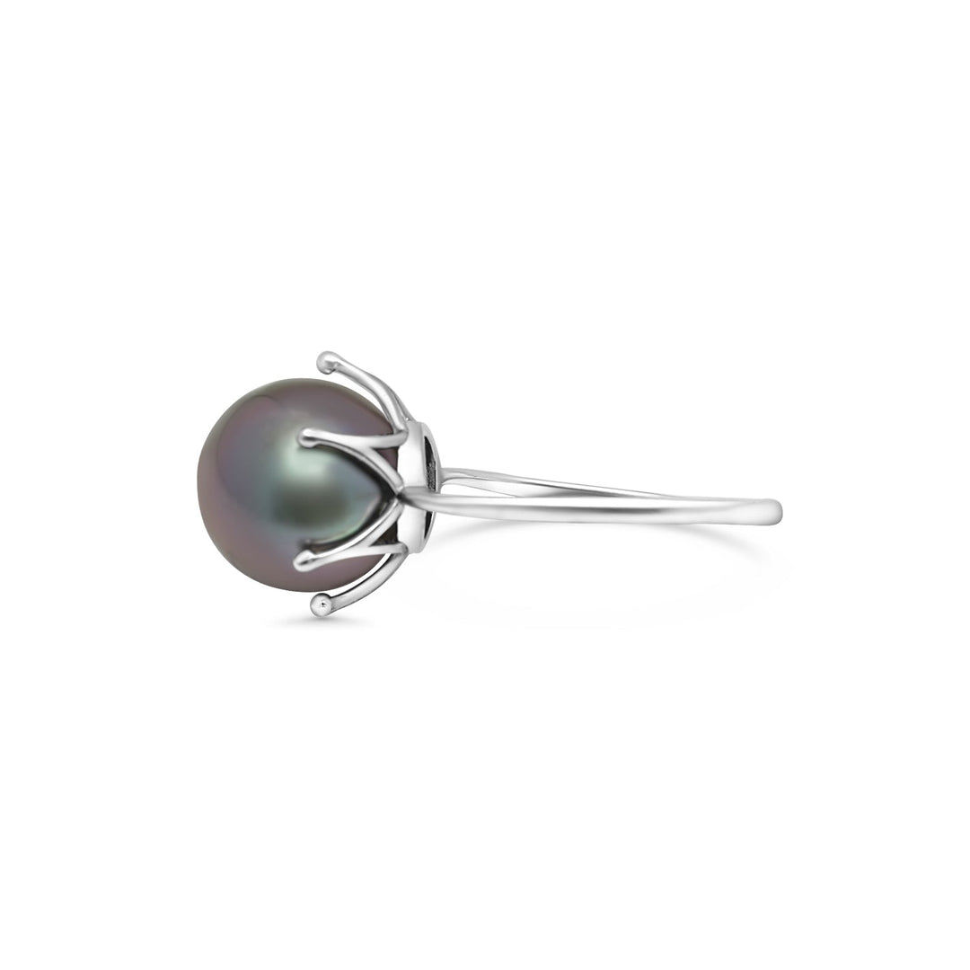 925 Sterling Silver Tahitian Pearl Ring SHM1397