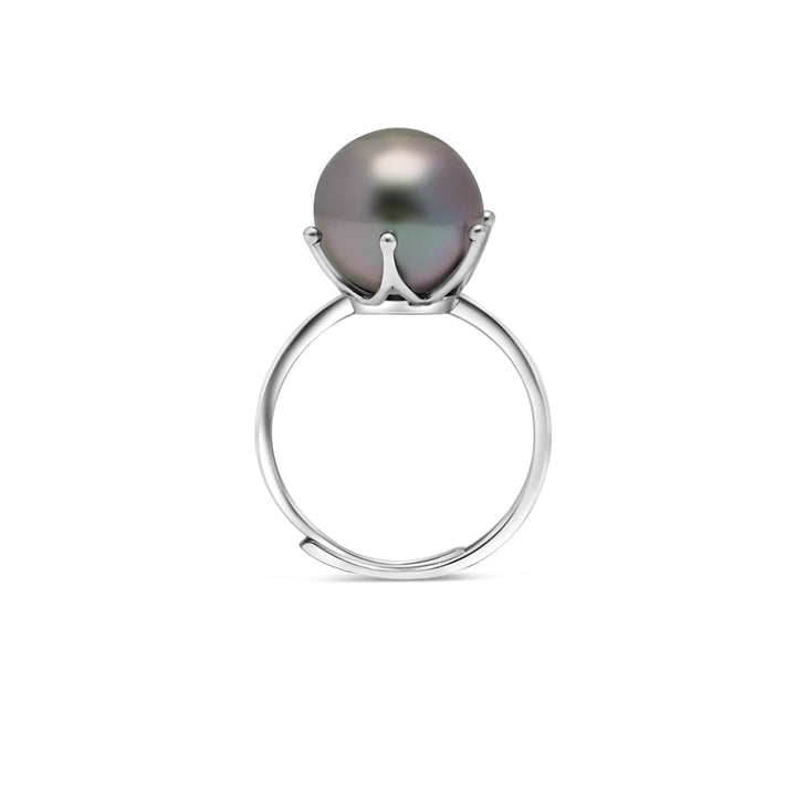 925 Sterling Silver Tahitian Pearl Ring SHM1397