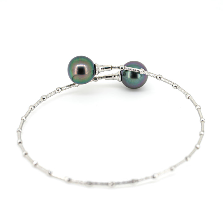 10mm Green Cherry Tahitian Pearl Bracelet with Adjustable Silver Chain. ref:SHM993 OR6