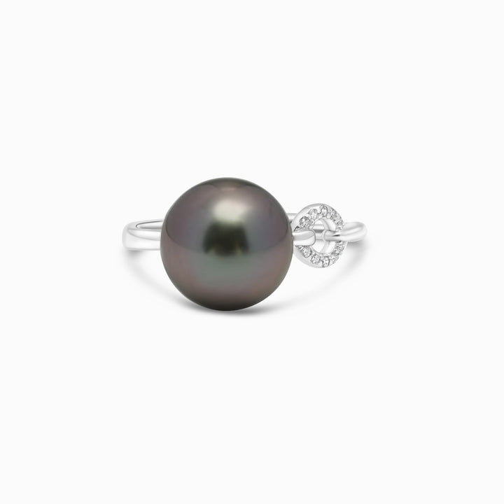 925 Sterling Silver Tahitian Pearl Ring SHM1384