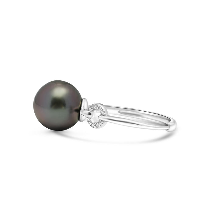 925 Sterling Silver Tahitian Pearl Ring SHM1384