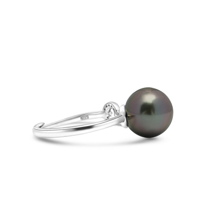 925 Sterling Silver Tahitian Pearl Ring SHM1384