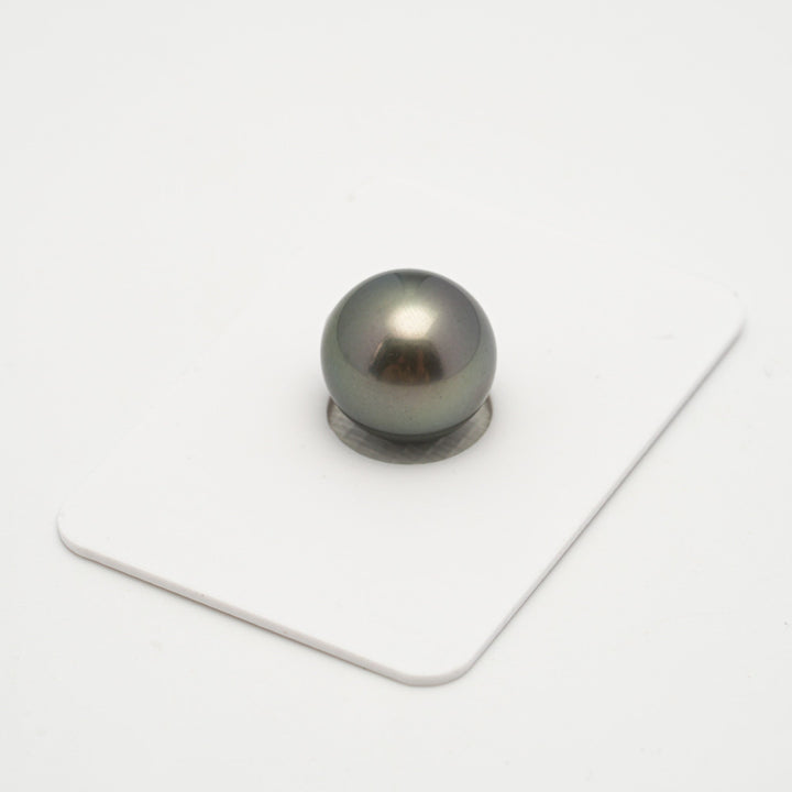 1pcs "High Luster" Blue Green 12.9mm - DROP TOP/AAA Quality Tahitian Pearl Single LP2097 TH1