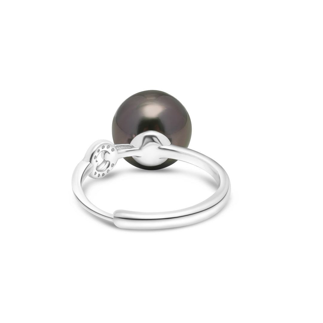 925 Sterling Silver Tahitian Pearl Ring SHM1384