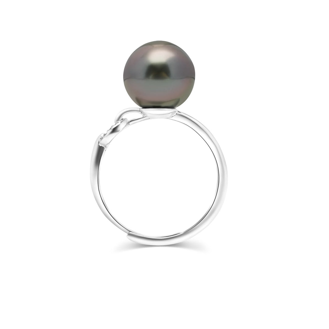 925 Sterling Silver Tahitian Pearl Ring SHM1384