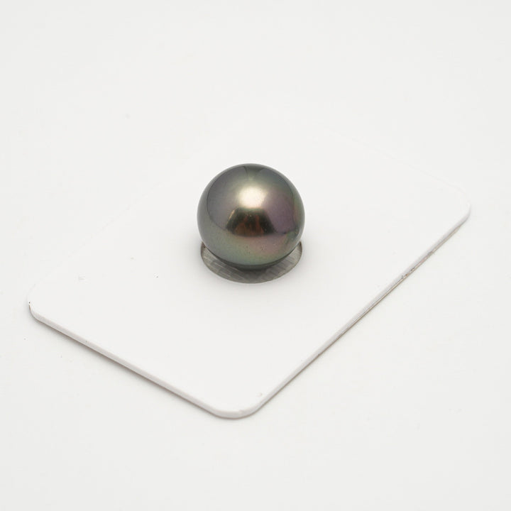 1pcs "High Luster" Blue Green 12.9mm - DROP TOP/AAA Quality Tahitian Pearl Single LP2097 TH1