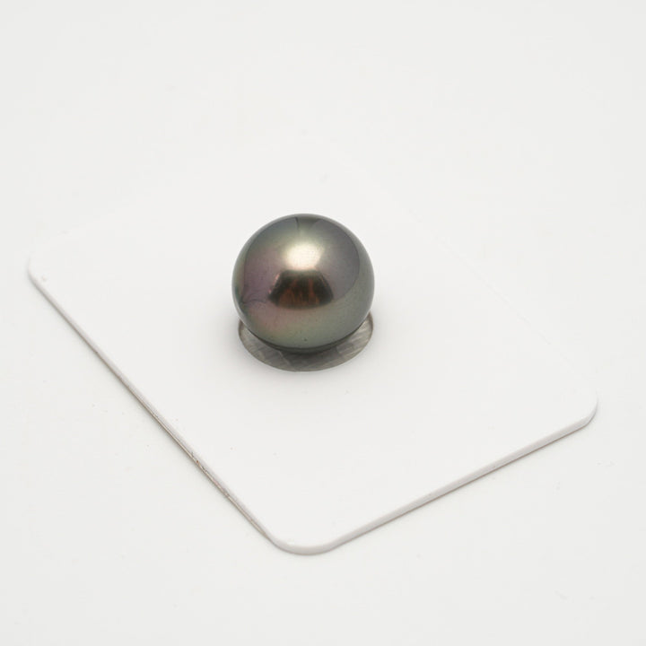 1pcs "High Luster" Blue Green 12.9mm - DROP TOP/AAA Quality Tahitian Pearl Single LP2097 TH1