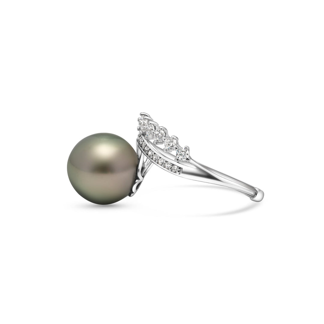 925 Sterling Silver Tahitian Pearl Ring SHM1402