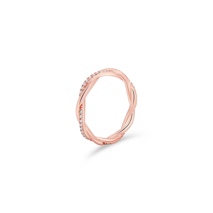 Minimalist Moissonite D Ring Jewelry Product.