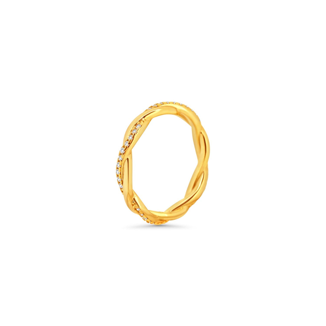 Minimalist Moissonite D Ring Jewelry Product.