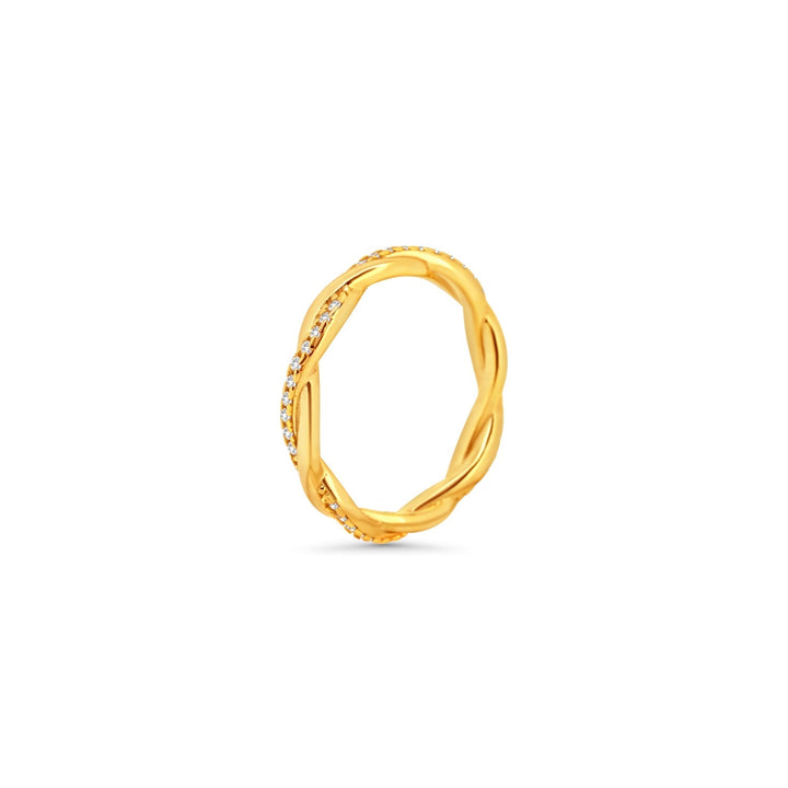 Minimalist Moissonite D Ring Jewelry Product.