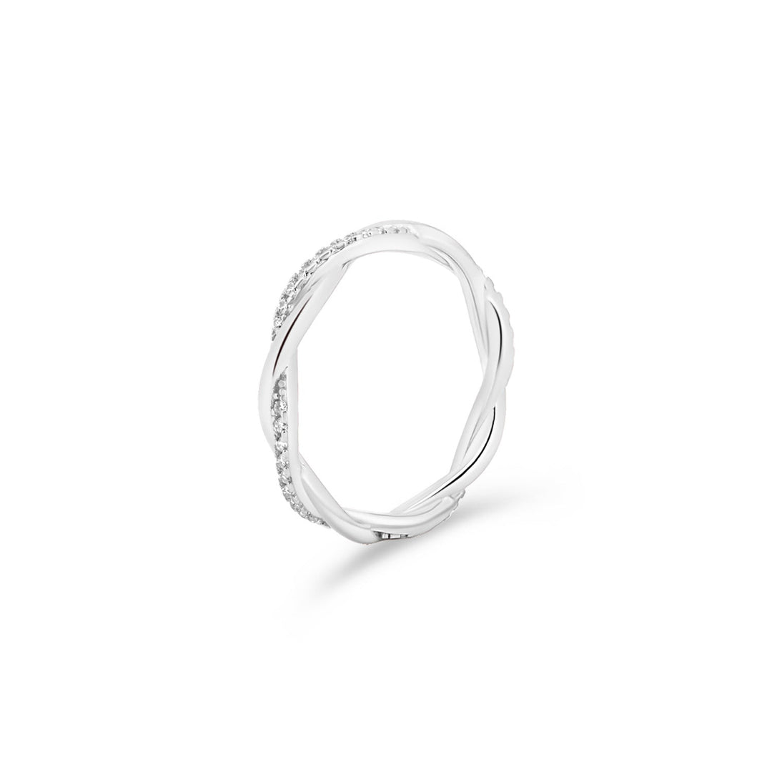 Minimalist Moissonite D Ring Jewelry Product.