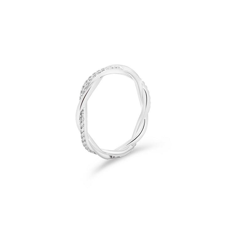 Minimalist Moissonite D Ring Jewelry Product.