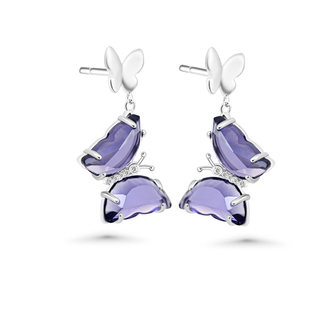 Earring Butterfly Quartz jewelry.