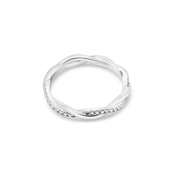 Minimalist Moissonite D Ring Jewelry Product.