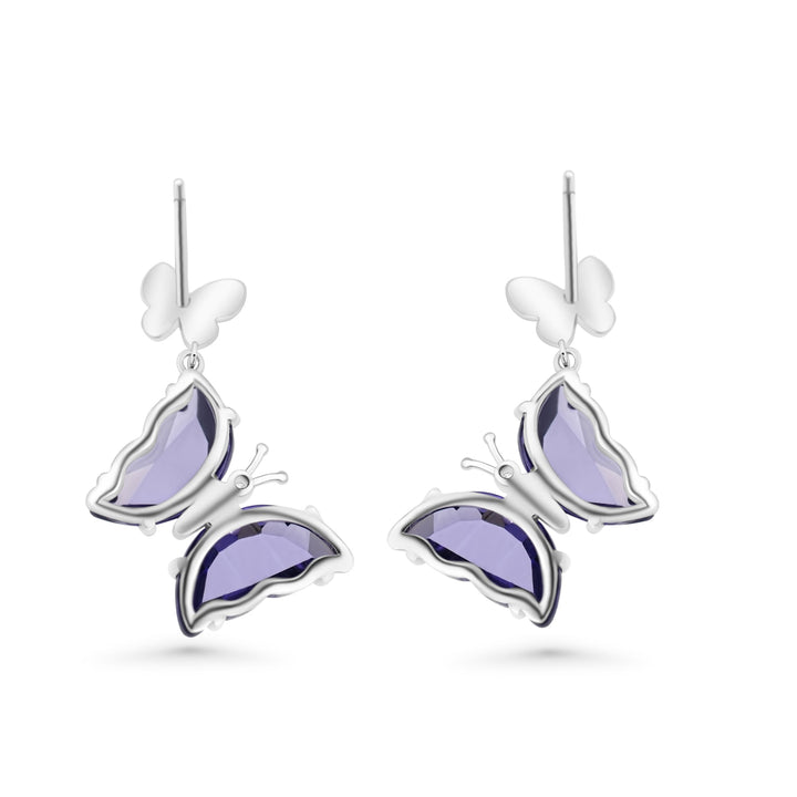 Earring Butterfly Quartz jewelry.