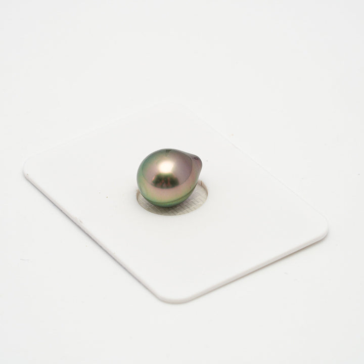 1pcs Exceptional Green 10mm - Drop TOP Quality Natural Tahitian Pearl LP1804 TH1