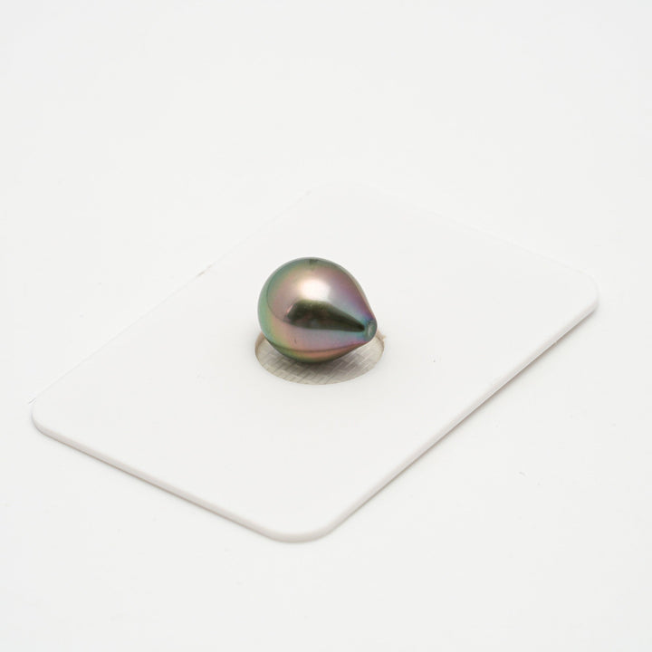 1pcs Exceptional Green 10mm - Drop TOP Quality Natural Tahitian Pearl LP1804 TH1