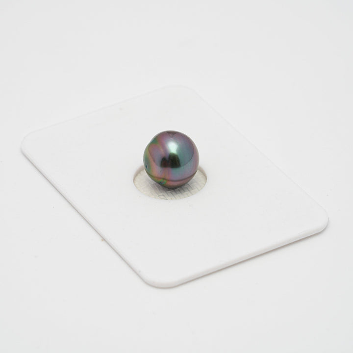 1pcs Purple Green 9.6mm - CL AAA/AA Quality Tahitian Pearl Single LP1720 OR9