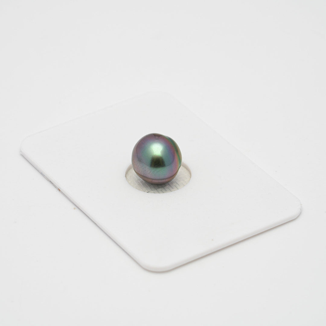 1pcs Purple Green 9.6mm - CL AAA/AA Quality Tahitian Pearl Single LP1720 OR9