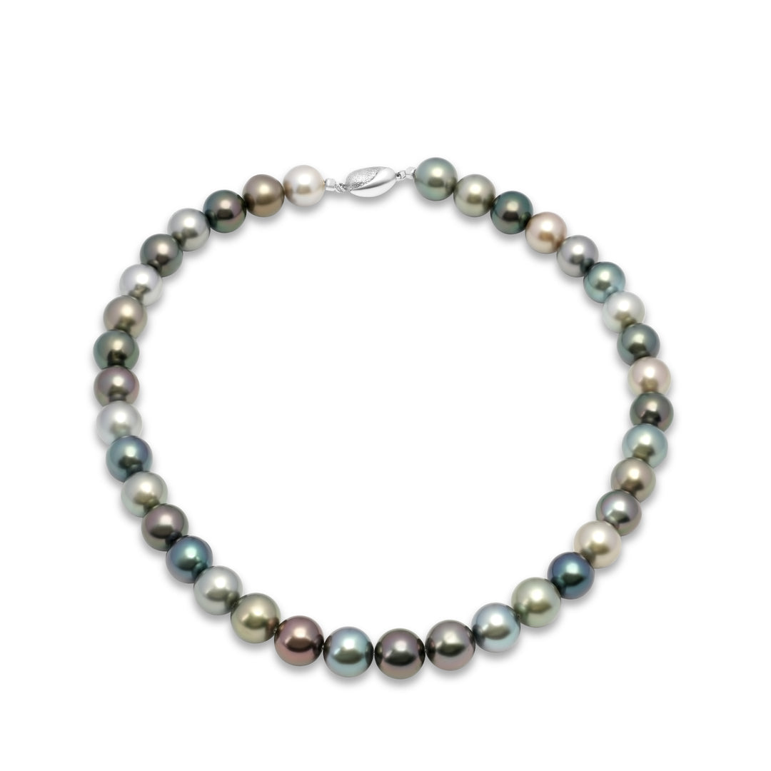 Tahitian Pearl Necklace with 37 Handpicked Multicolor Pearls